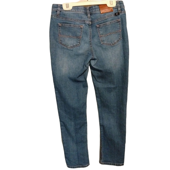 LUCKY BRAND Dylan Boyfriend Butterfly Appliques Distressed Stretch Jeans Size 12 - Picture 2 of 9